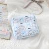 Vertical Stripes Pom Pom Purin Cartoon Travel Sanitary Napkin Bag For Use Women
