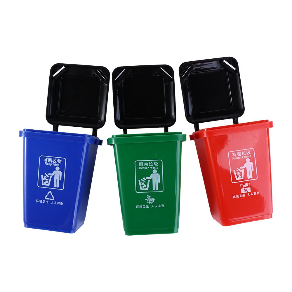 Sorting Decor Toys Home Storage Can Mini Waste Bin Trash Can Model Mini Trash Can Pen Organizer