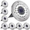 Garden Solar Lamp LED Lights Ground Disc Twilight Sensor 8 Discs
