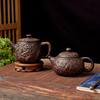 Purple Pottery Teapot Hanwa Pot Xishi Tea Maker Large Lotus Flower Home Purple Sand Cinnabar Pot Household Kung Fu Tea Set