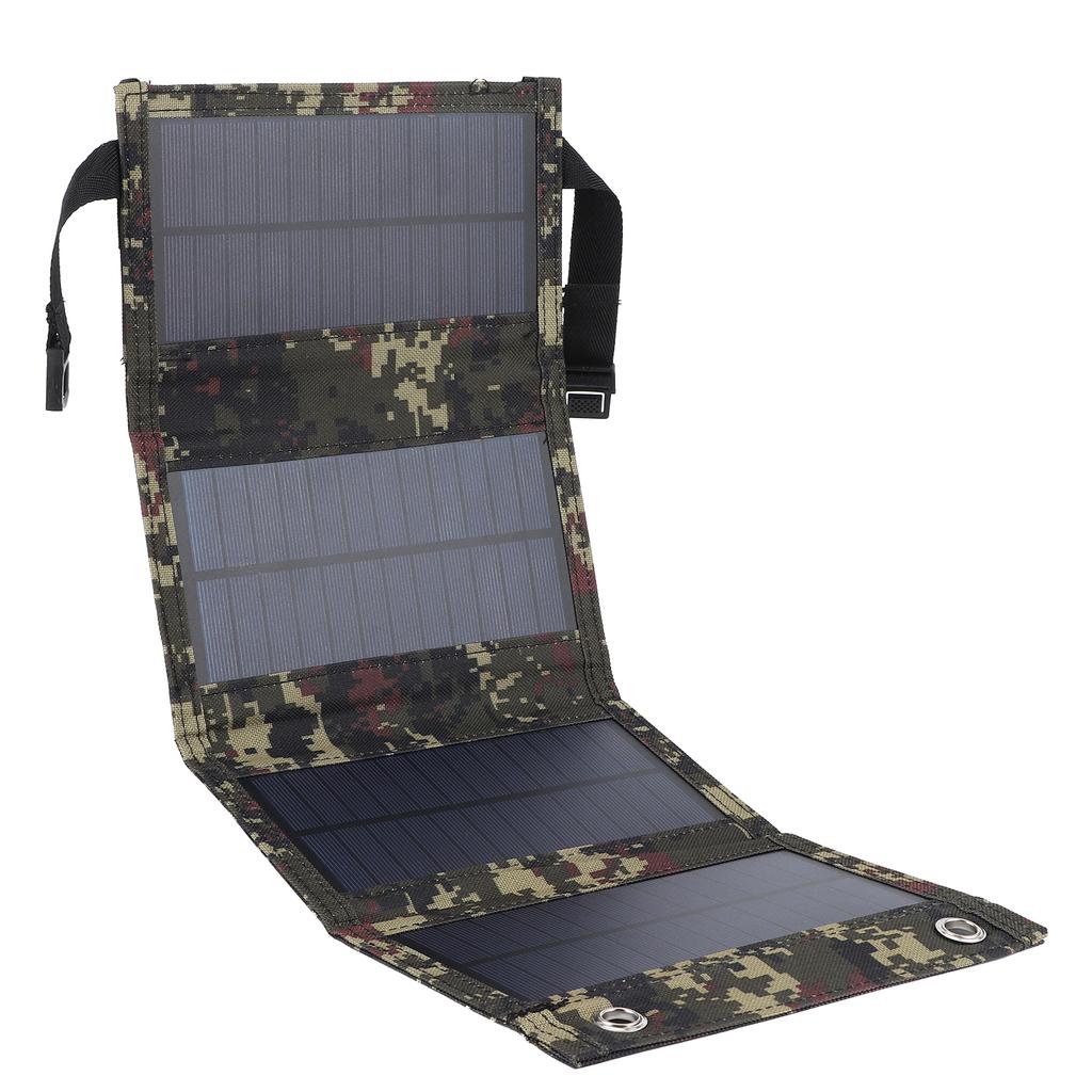 20W Foldable Solar Panel Portable Cell Charger Monocrystalline Silicon USB Output IP65 Waterproof