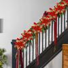 Große DIY Glitzernde Künstliche Weihnachtsblumen Kunstblumen Weihnachtsbaumschmuck Heim Neujahrsdeko
