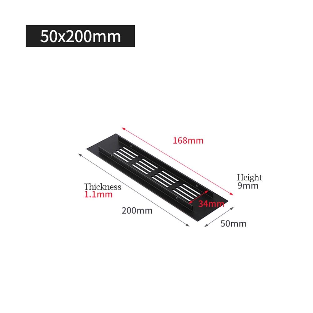 Aluminium Rectangular Cabinet Air Vent Grille 50mm for Ventilation