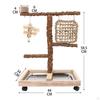 Parrot Playground Parrots Play Stand Exercise Toy Movable Wheel with Tray Bird Perch