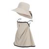 Summer Sun Protection Hat With Face Mask Set For Women Outdoor Shade Uv Blocker