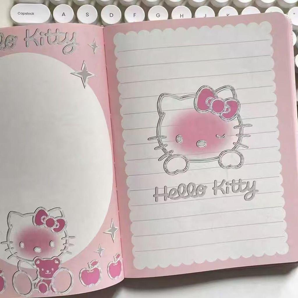 Hello Kitty Heart Notepad: Cute Girly Cartoon Planner with Color Pages