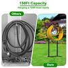 150ft No-Drilling Freestanding Hose Holder | Rust-Proof Storage Rack with 4 Spikes Outdoor Garden Hanger