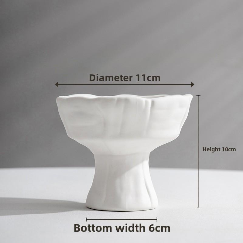 Vaso in Ceramica Bianca Nordica Creativo Minimalista Decorazione per la Casa per Fiori Secchi Soggiorno