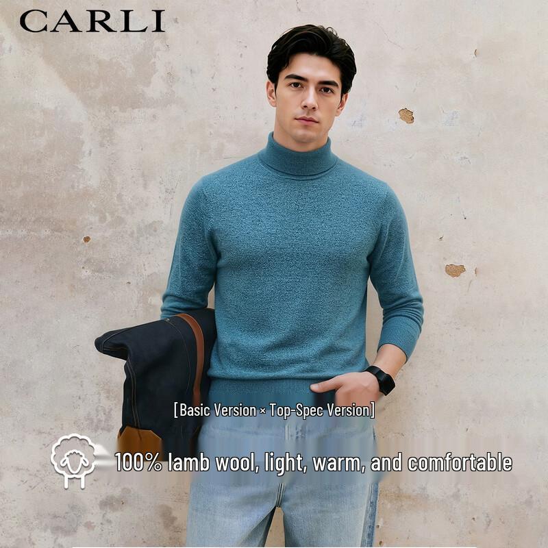 CARLI Men s Merino Wool Turtleneck Sweater M