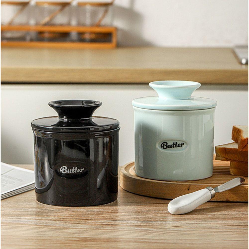 With Lid Ceramic Butter Crock Large Capacity Butter Jar Convenient Cheese Keeper  Farmhouse