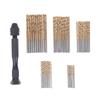 50Pcs Aluminum Precision Pin Vise Hobby Drill With Model Twist Hand Drill Bits Set High Speed Hole Opening DIY Drilling Tool