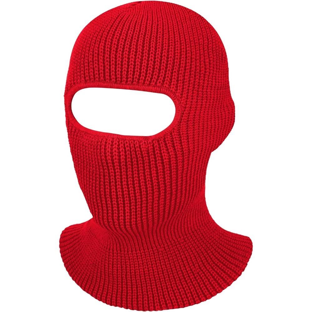 3-Hole Knitted Full Face Cover Ski Mask, Adult Winter Balaclava Warm Knit Full Face Mask for Outdoor Sports