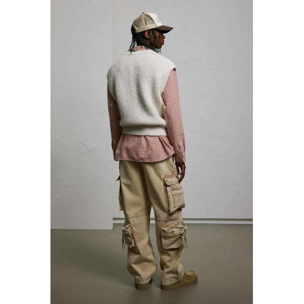 H M Loose Cargo Jeans ligHt Beige