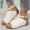 Clogs Wedge Fashion Womens Shoes 2025 Large Size Female Sandal Platform Luxury Big Summer Girls New Low Beige Comfort PU Scandal