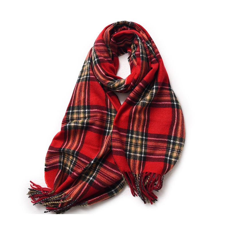 Fashion  Winter Scarf Women Men Imitation Cashmere Preppy Plaid Warm Scarve Pashmina Mujer Female Foulard Bufanda Wrap Shawl