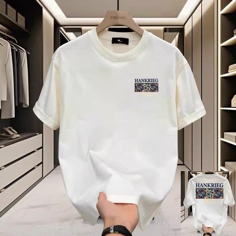 

Summer Round Neck Bear Graphic Printed Top Fashionable Casual Pure Cotton Short Sleeved Men s T-shirts 3XL