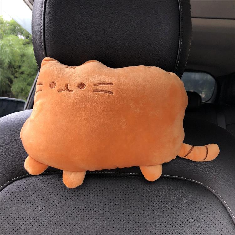 1PCS Creative Cartoon Cute Cat Auto Car Seat Head Neck Rest Cushion Headrest Pillow Plush Pad Car Safety Pillow Car Accessories