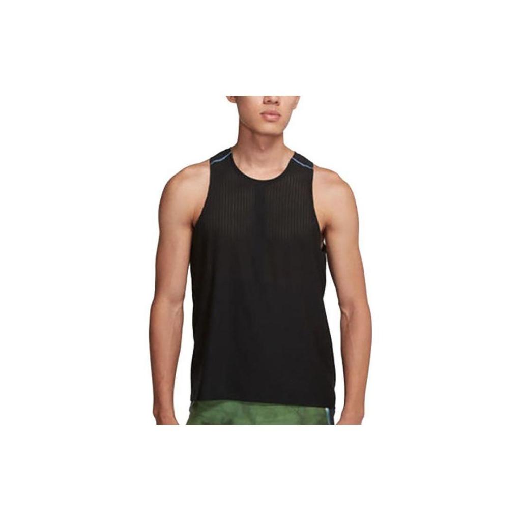 Nike Solid Color Sports Casual Tank Top Men Tops Black BV5666-010
