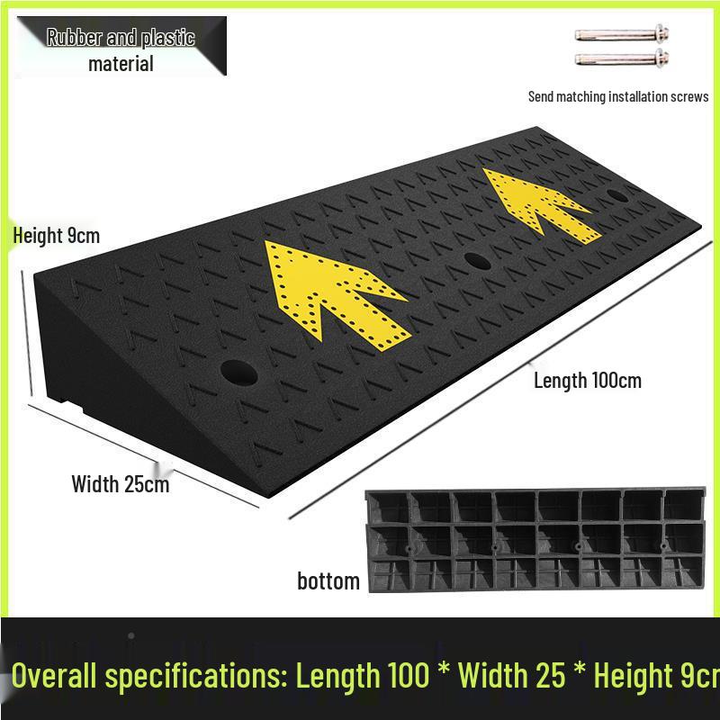 Rubber Car Ramp: Multipurpose Mat for Curbs, Thresholds, and Speed Bumps