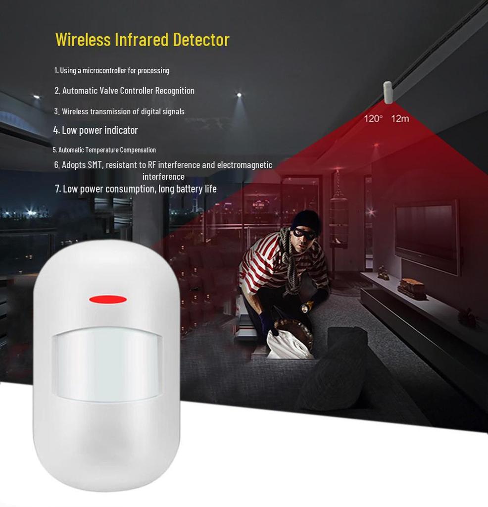 Wireless Infrared Motion Sensor Alarm for Doors and Windows