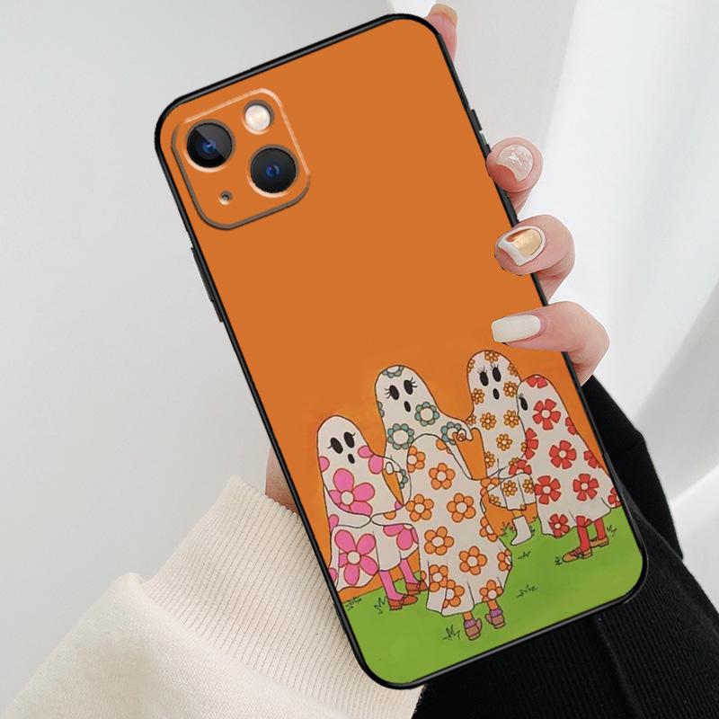 Cute Indie Hippie Phone Case For iPhone 11 12 13 14 15 16 Pro XS Max Mini Cover For iPhone X XR Plus Back Case