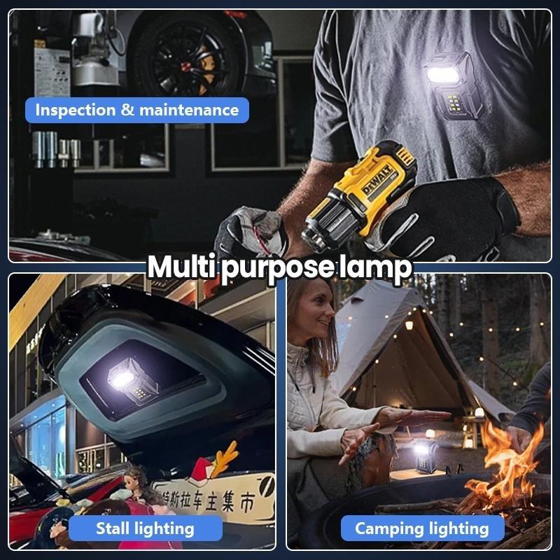 2/1 Stück Tragbare Taschenlampe 1200mAh Superhell MINI USB Wiederaufladbare LED Heckmagnet Taschenlampe mit COB Notlicht für Camping Wandern