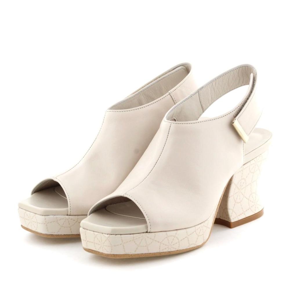 HIMIKO/Himiko/Platform Covered Sandals/641216 Ivory 245