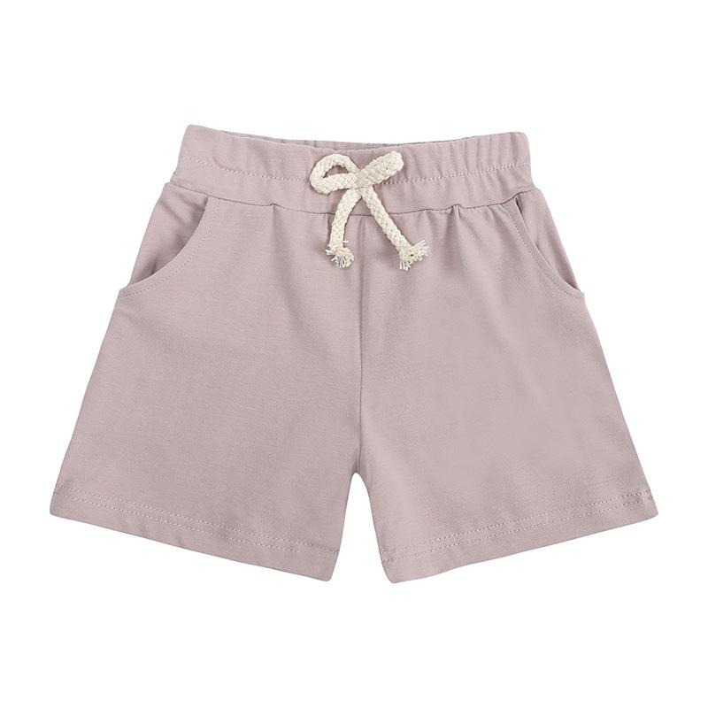 Korean Summer 2026 Kids' Solid Color Shorts - Casual Toddler Pants for Boys and Girls