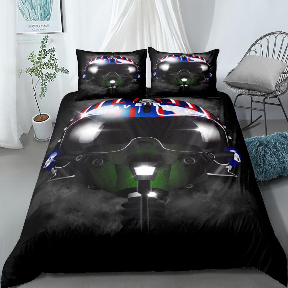 Helmet Duvet Cover Set UK Single Double Queen US Twin Full King Size  Bed Linen Set