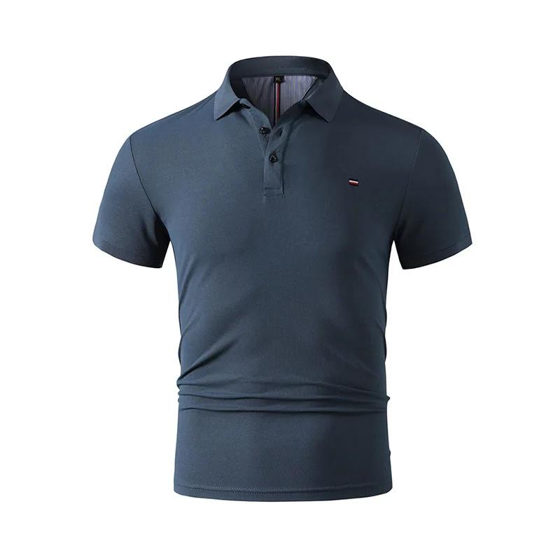 Nouveau Polo à Manches Courtes Brodé Décontracté et Tendance pour Homme Haut Haut de Gamme pour Affaires Été Confortable Polyvalent