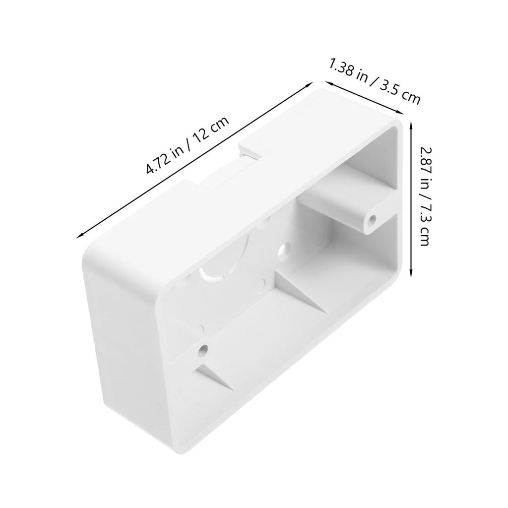 DOITOOL Surface Mount Outlet Box : 5 Pack Plastic Electrical Junction Boxes Electrical Outlet Box Single Gang Low Voltage Surface Mount Backbox -
