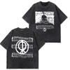T-shirts Graphiques Notes de Musique Rosala LUX Unisexes Mode Femme T-shirt Ample Décontracté Esthétique T-shirts Lavés Streetwear