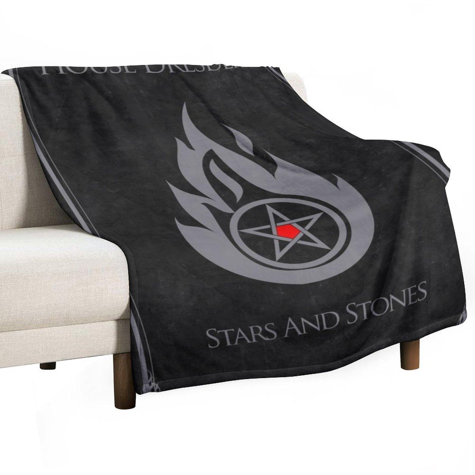 

House Dresden - Stars and Stones Throw Blanket Sofa Quilt Decorative Beds anime wednesday Blankets 30x40in