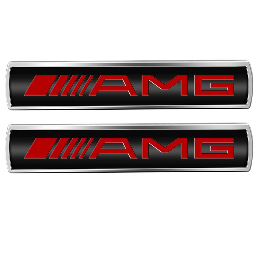 GLC GLB 2pcs 3D AMG Metal Car Emblem Seat Logo Clips Console Decoration Badge Stickers Emblem Accessories For Benz W212 W177 W2