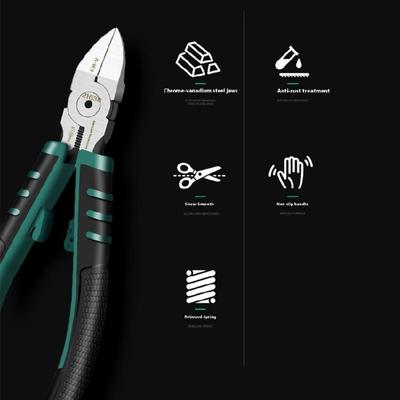 Comfort Handle Electrician Wire Shear Cable Cutter Tool Diagonal Pliers Precise Edged Ergonomic Fatigue Resistant Grip