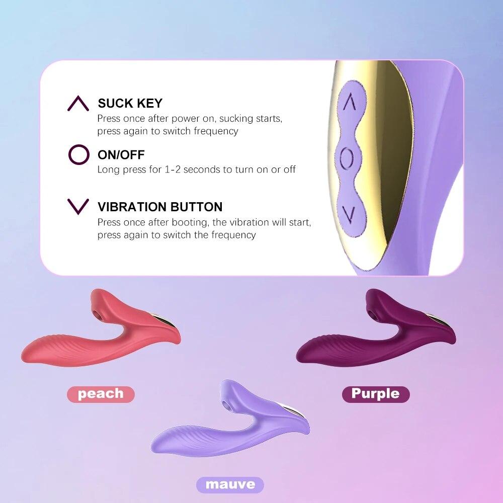 G-spot Sucking Vibrator 10 Speed Vibrating Oral Sex Suction Clitoris Stimulation Female Masturbation Erotic Sex Toys for Adult