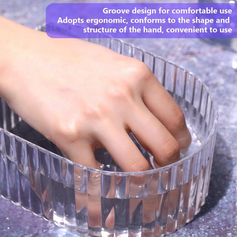Hand Einweichschale, Acryl Einweichschale zum Erweichen abgestorbener Haut und Nagelhaut, Gelpolitur Entfernungsschale, SPA Maniküre Werkzeug