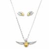 Harry Potter Golden Snitch Necklace and Stud Earring Set