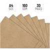Anupam Khakhi 100% Recycled Kraft Paper Wire-O Book 160Gsm 80 Pages One Side Dot Grid And Other Side Plain (Size A4)