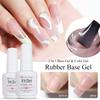 Color Rubber Base Coat Nail Gel Polish 15ml Semi Permanent Pastel Varnish Jelly Pink White French Nail Gellack