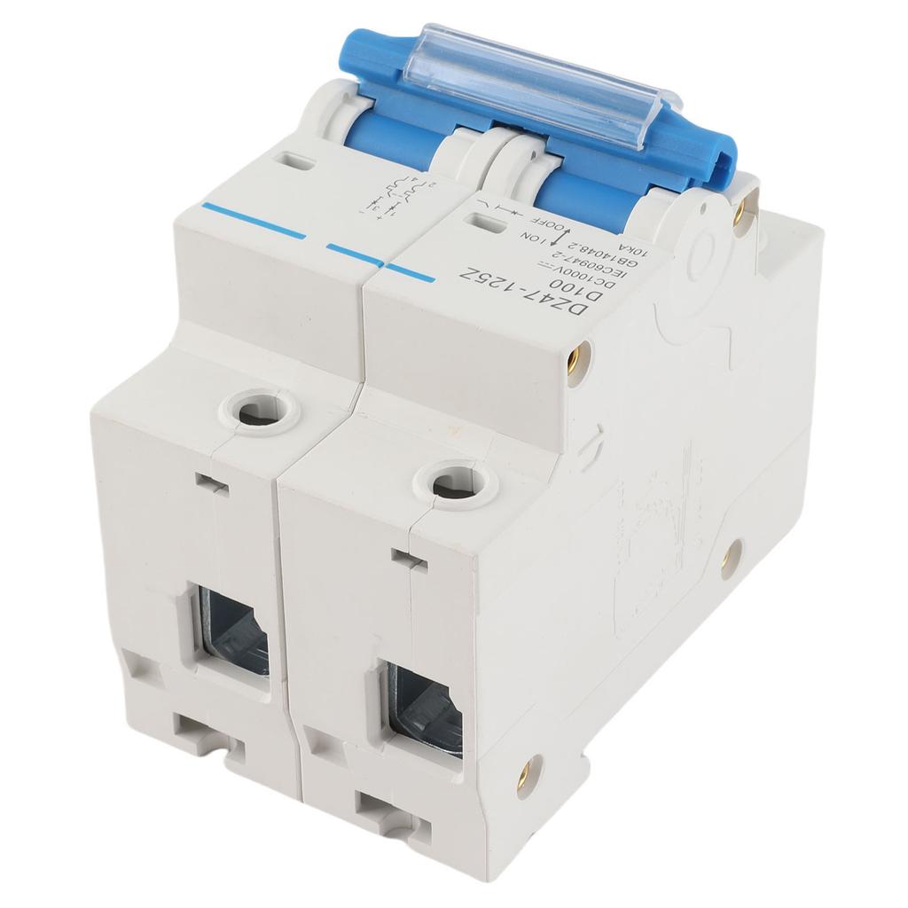 DC Circuit Breaker 10KA Breaking Capacity 36mm DIN Rail Overload Protection Miniature Circuit Breaker DC1000V