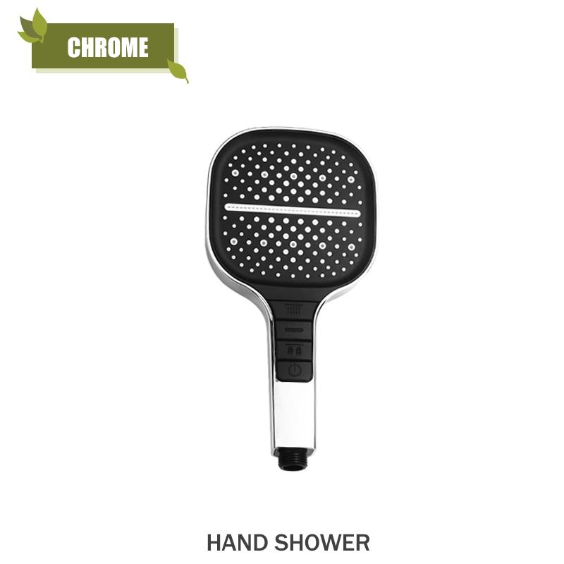 ABS Hand Shower Brushed Gold Chrome White Black 7 Modes Hand Held Shower Wall Mounted Adjustable Holder Hand Hold Shower Head