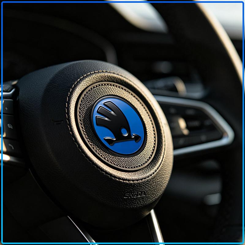 Car Steering Wheel Sticker Badge Decoration Auto Accessories For Skoda Octavia MK2 MK1 2 3 A5 A7 A8 Fabia Karoq Superb Rapid Kamiq Scala