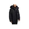 Adidas Fur Hood Down Packable Solid Color Logo Zip-Up Hooded Down Jacket Unisex Jackets Black HR5232
