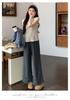 Spring 2026 Maternity Fashion: Plaid Shirt, Striped Vest & Wide-Leg Pants Set