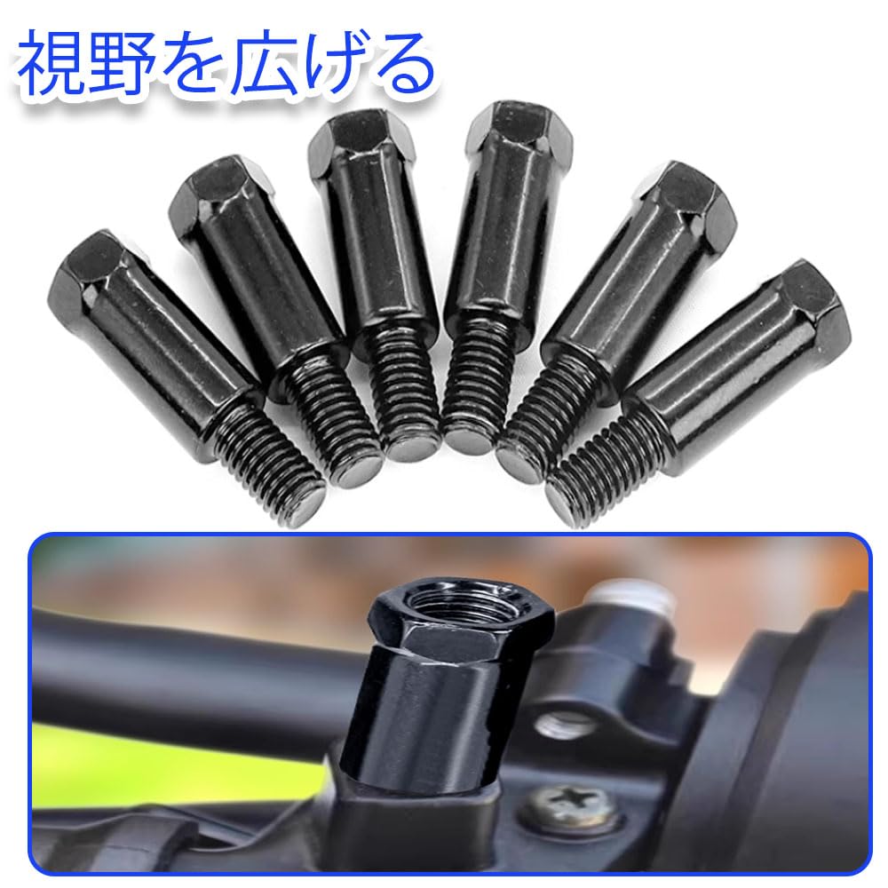 Motorcycle Mirror Adapters 1 Pair (2 Pieces) Mirror Screw Adapter Forward and Reverse Screw