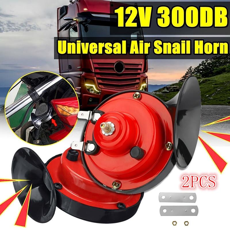 2PCS 300DB Snail Trumpet Motorcycle Horn 12V Universal Loud Car Air Horn for Truck Lorry SUV RV Snail Electric Car Horn