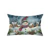 Christmas Waist PillowcaseAtmosphere Decoration Living Room Sofa Pillow Polyester Printed Cushion Cover