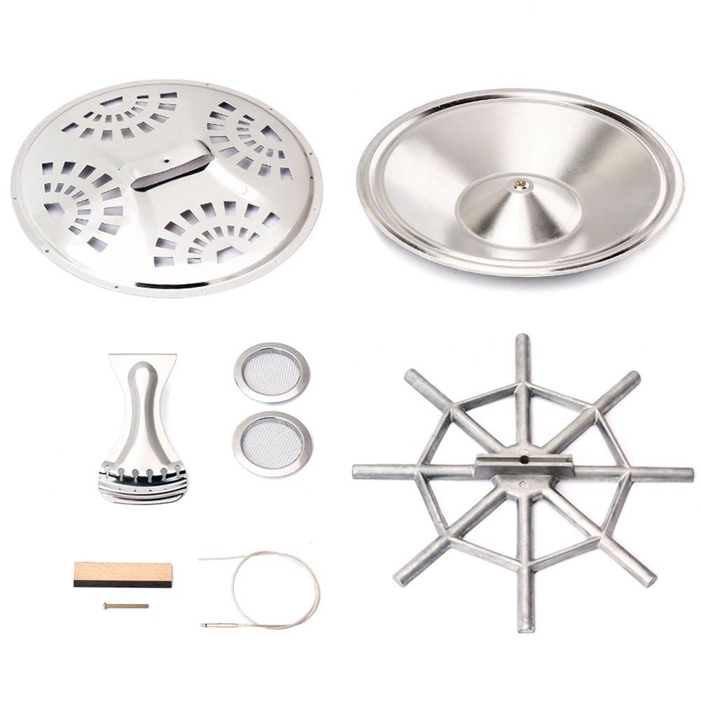 8Pcs Silver Wood Dobro Guitar Parts Resonator Cones Soundhole Screens for Dobro Guitar Music Instrument Accessories China Mainland