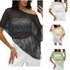 Thin Lightweight Fabric Cape Shawl Cover Up Irregular Cut Design Sheer Mesh Top  Summer Season